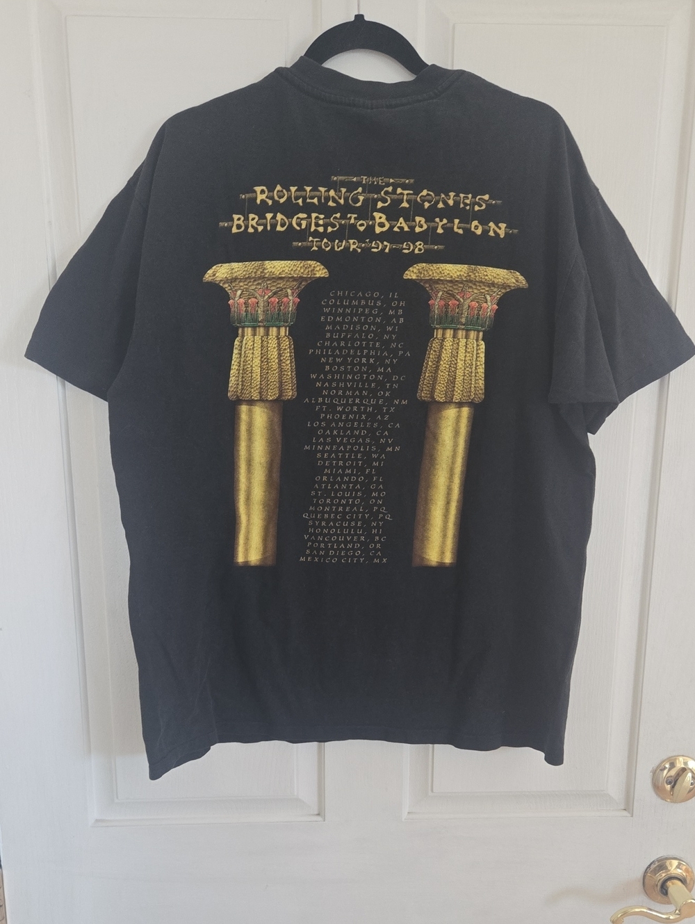BRIDGES TO BABYLON the Rolling Stones Black Short Sleeve Tee